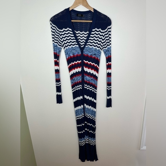 YEST Long Striped Indy  Noe Cardigan Size XS - Picture 2 of 7